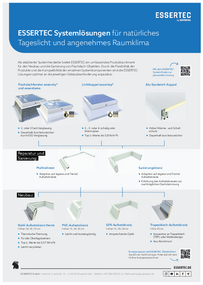 Flyer "Systemlösungen für natürliches Tageslicht und angenehmes Raumklima"