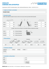 Checkliste für Kunden vor der Sanierung von Lichtkuppeln