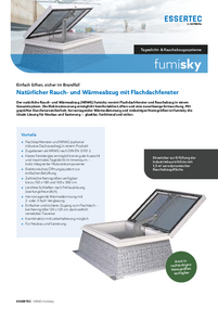 Flyer "fumisky – NRWG mit integriertem Flachdachfenster"
