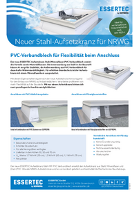 Info-Flyer zum ESSERTEC Aufsetzkranz Stahl-Mineralfaser-PVC-Verbundblech