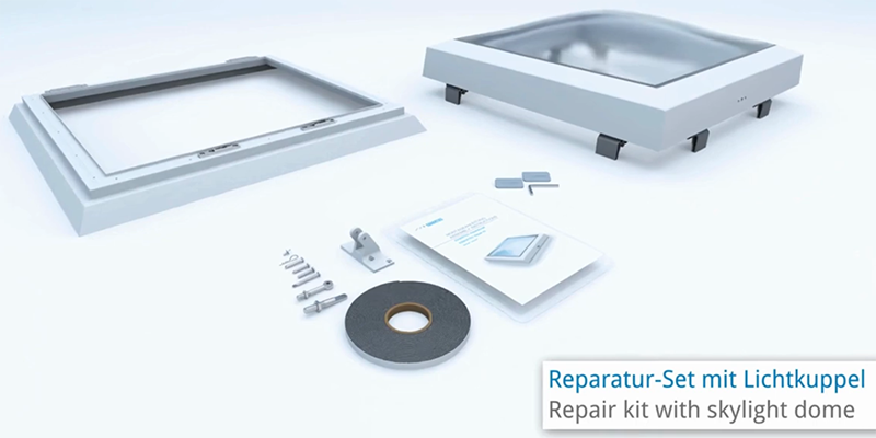 Reparatur-Set Lichtkuppel essertop, eckig